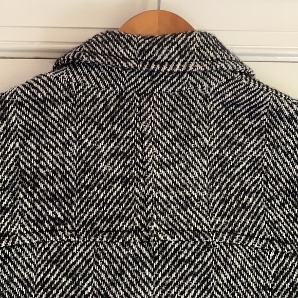 ZARA OVERSIZED COAT, BLACK/WHITE, Large - Picture 7 of 15